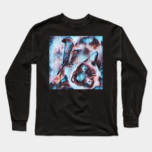 CAT SIAMESE MULTICOLOR Long Sleeve T-Shirt